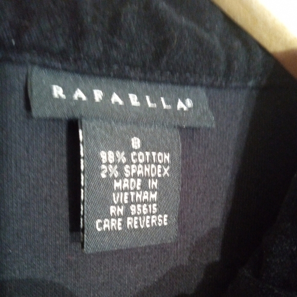 Rafaella Black Velvet Stretch Fitted Women's Utility Jacket - Picture 6 of 8